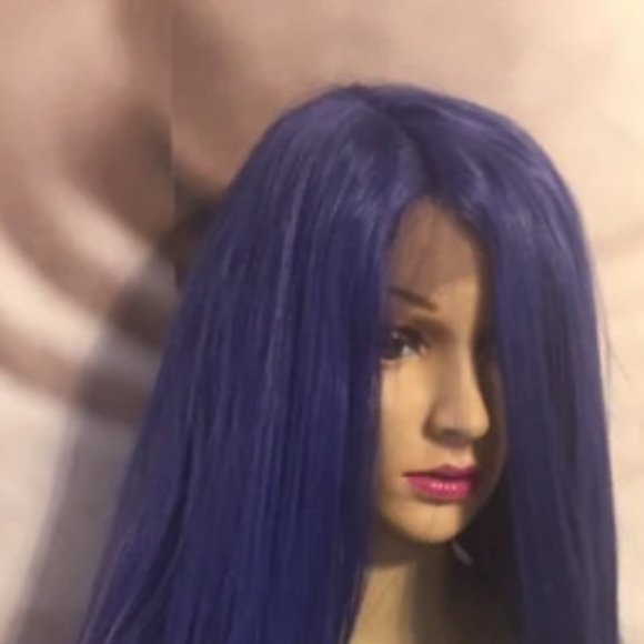 Purple lace front wig